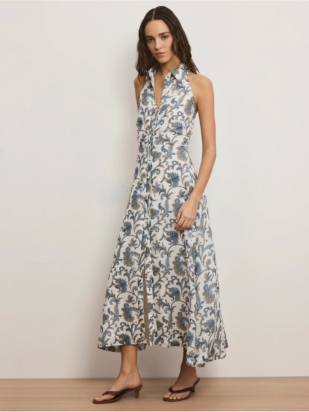 Mackey Paisley Halter Midi Dress - Picture 6 of 16